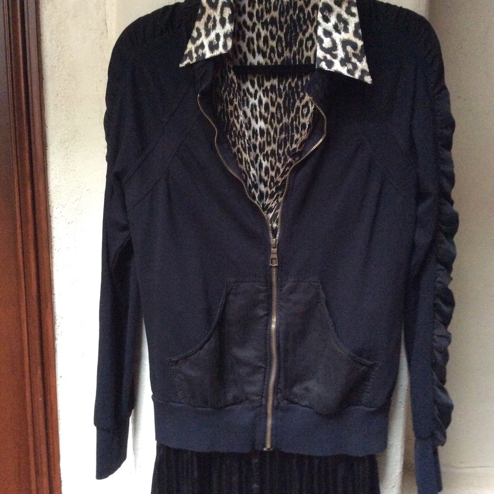 XCVI BOMBER JACKET BLACK SIZE SMALL